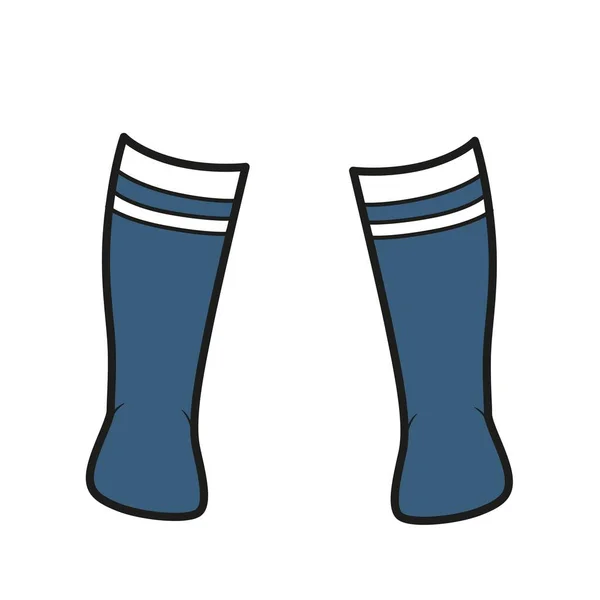 Beyaz Arkaplandaki Renklendirme Sayfası Için Yüksek Çorapların Renk Varyasyonu — Stok Vektör