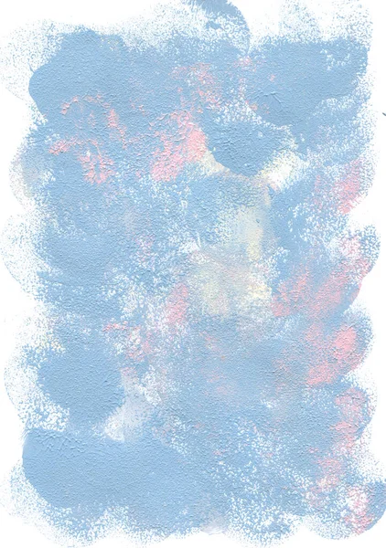 Artistieke Blauw Geel Roze Witte Achtergrond Met Acrylverf — Stockfoto