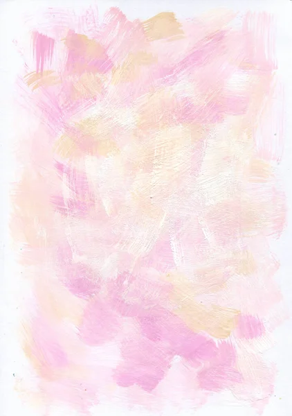 Künstlerische Rosa Und Gelben Hintergrund Mit Trockenem Pinsel Acrylfarben — Stockfoto