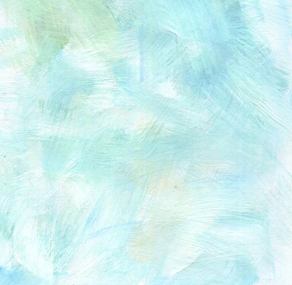 Square Artistic Blue Green Background Acrylic Paints Using Dry Brush — Stock Photo, Image