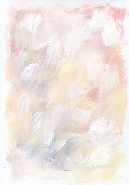Artistic Pink White Blue Yellow Background Dry Brush Acrylic Paints — Stock Photo, Image