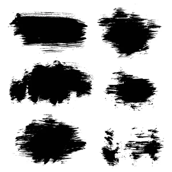 Vector Abstracto Texturizado Hecho Mano Negro Strokes Fondos Pintados Por — Archivo Imágenes Vectoriales