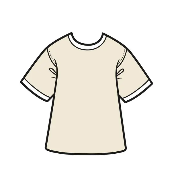 Odcisk Lodów Konturze Koszulki Kolorowania Białym Tle — Wektor stockowy
