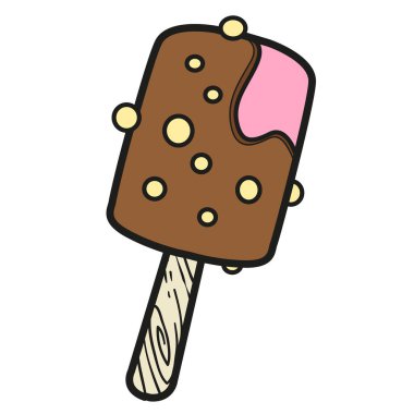 Dondurma ve jöle serpiştirilmiş renk değişimi