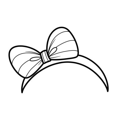 Geniş çizgili saç bandı.