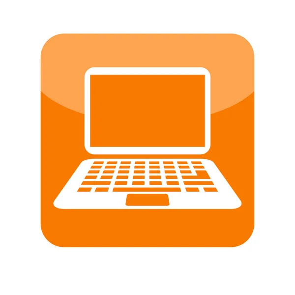 Laptop Icon Isolated White Background — Stock Photo, Image