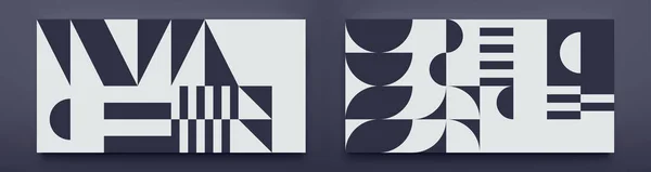 Abstraktes Geometrisches Muster Mit Einfachen Formen Vektor Illustration Für Broschüre — Stockvektor