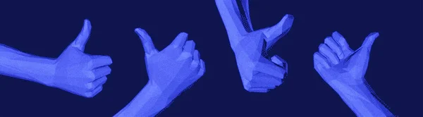 Αντίχειρες Μέχρι Σύμβολο Χέρι Δείχνουν Σαν Καλό Υπογράψτε Επιτυχία Και — Διανυσματικό Αρχείο