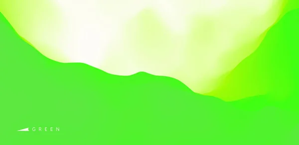翠绿的山景 多山的地形 摘要自然背景 矢量图解 封面设计或小册子设计 — 图库矢量图片