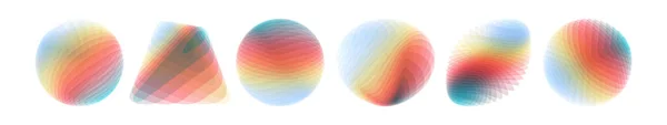 Sphère Ellipse Trapèze Conception Géométrique Abstraite Illustration Vectorielle Composée Différents — Image vectorielle