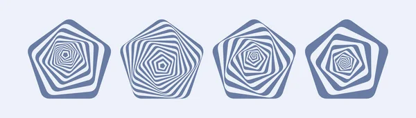 抽象条纹设计元素 光学艺术 小册子 传单和横幅的3D矢量插图 可用作设计元素 标志或图标 — 图库矢量图片