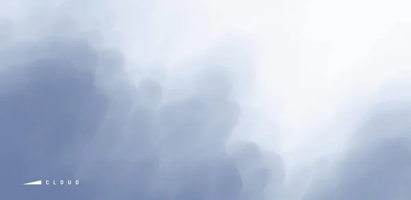 雲のある灰色の空 積雲で暗い憂うつなオミヌスブ雲 煙の自然な質感 大雨の前の空 ベクターイラスト バナー チラシ ポスター パンフレット ストックイラスト