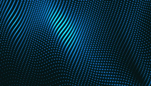 Абстрактний Хвилястий Фон Динамічним Ефектом Мережа Кіберпростору Технологія Векторні Ілюстрації — стоковий вектор