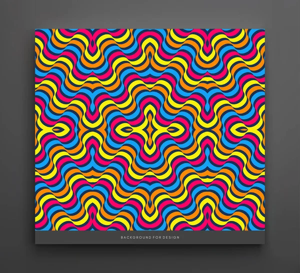Pattern Optical Illusion Simple Graphic Design Abstract Dynamic Template Wavy Stock Illustration