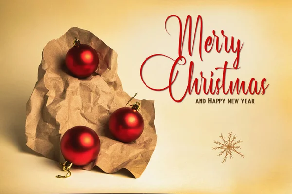Christmas Greetings 빈티지 인사말 Crashed Paper — 스톡 사진
