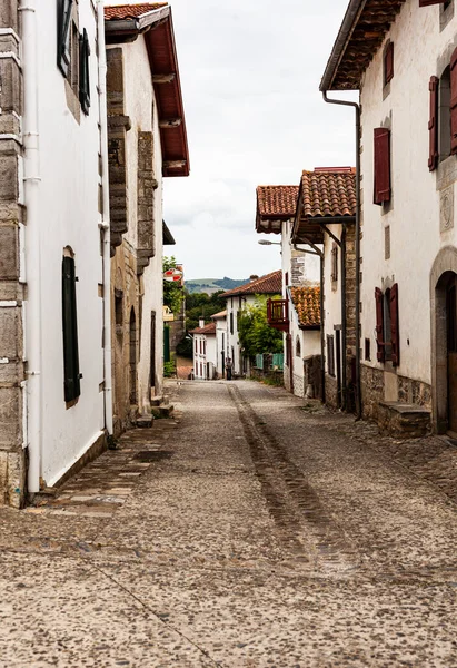 Κεντρικός Δρόμος Της Ostabat Asme Στο Basque Γαλλία Χώρα Κατά — Φωτογραφία Αρχείου
