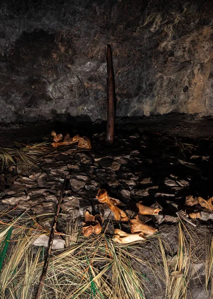 Reconstrução Uma Cena Paleolítica Inferior Grotta Nera Basovizza Trieste Itália — Fotografia de Stock