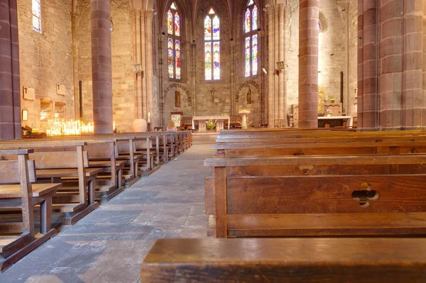 Интерьер Церкви Нотр Дам Ассомпшон Сен Жан Пид Порт Франция — стоковое фото