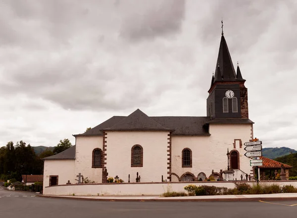 Die Historische Kirche Saint Pierre Usakoa Jakobsweg Saint Jean Vieux — Stockfoto
