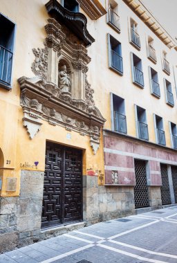 Pamplona, Spain - August, 01, 2022: Facade of the oratory of San Felipe Neri de Pamplona
