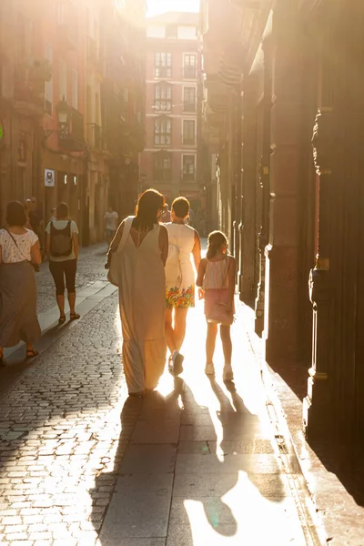 Μπιλμπάο Ισπανία Αυγούστου 2022 Άνθρωποι Περπατούν Στο Κέντρο Του Μπιλμπάο — Φωτογραφία Αρχείου