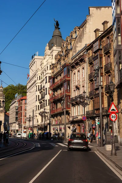 Bilbao Hiszpania Sierpnia 2022 Widok Domy Starym Mieście Nazwie Casco — Zdjęcie stockowe