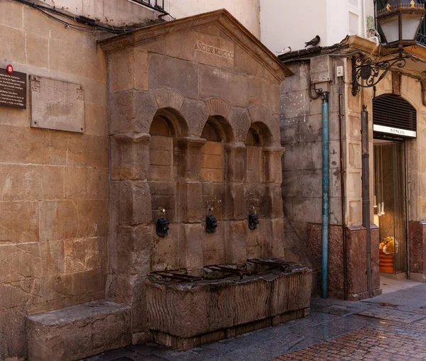 View Dog Fountain Del Perro Street Old Town Called Casco — Stock Photo, Image