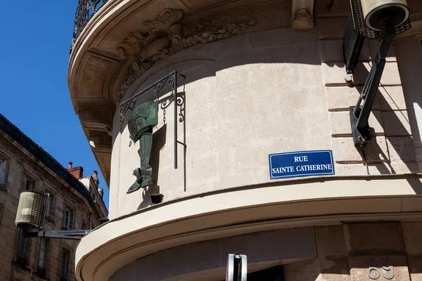Nom Rue Rue Sainte Catherine Bordeaux Longue Rue Piétonne France — Photo