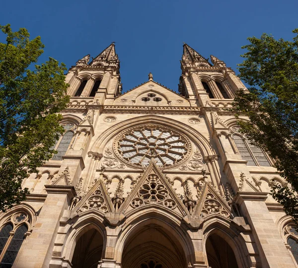 Facciata Esterna Della Chiesa Cattolica Saint Louis Des Chartrons Bordeaux — Foto Stock