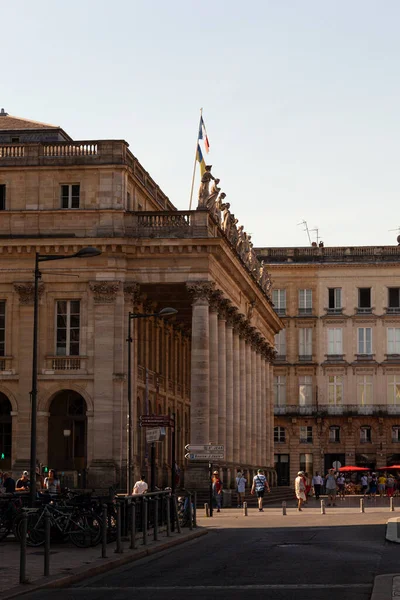 2022年7月18日 法国波尔多 波尔多市被称为国家歌剧院的大剧院建筑景观 — 图库照片