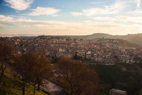 Talya Sicilya Avrupa Nın Enna Eyaletindeki Aidone Kasabasının Iyi Manzarası — Stok fotoğraf