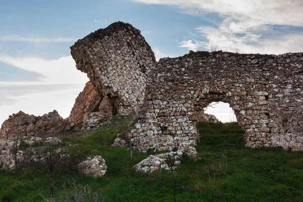 Talya Nın Sicilya Eyaletindeki Castellaccio Adı Verilen Terk Edilmiş Ortaçağ — Stok fotoğraf