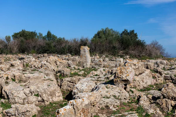 Vykopávky Severní Lázně Morgantině Archeologické Naleziště Starého Města Sicílie — Stock fotografie