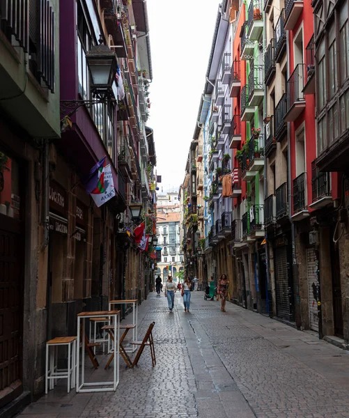 Bilbao Spanya Ağustos 2022 Eski Bilbao Kasabasının Manzarası — Stok fotoğraf