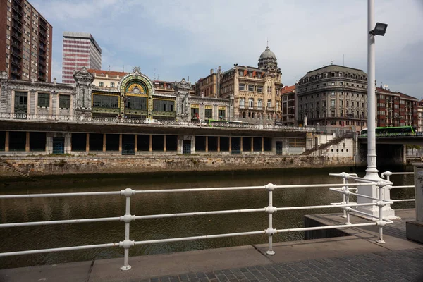 Bilbao Hiszpania Sierpnia 2022 Fasada Stacji Concordia Mieście Bilbao Kraju — Zdjęcie stockowe