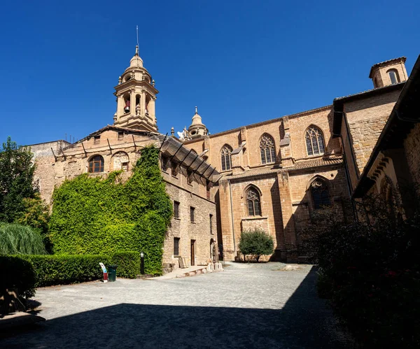 Задньому Плані Собор Памплони Санта Мара Реаль Наварра Іспанія — стокове фото