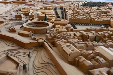 Navarra Kraliyet ve Genel Arşivi 'ndeki Pamplona şehrinin modeli
