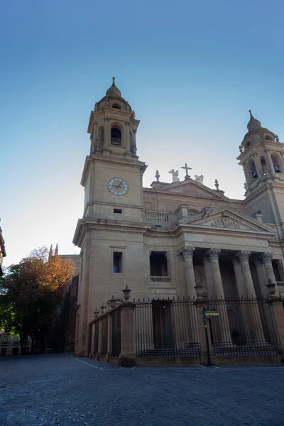 Widok Katedrę Najświętszej Marii Panny Pampelunie Hiszpania — Zdjęcie stockowe