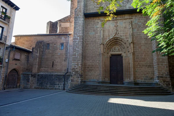 Vista Catedral Real Santa Maria Pamplona Espanha — Fotografia de Stock