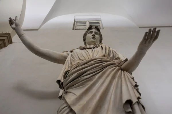 Starořecká Římská Socha Bohyně Athény Nebo Minervy Boha Moudrosti Historické — Stock fotografie