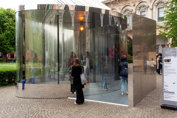 Milan Italy April 2023 Installation Titled Synesthetic Swirl Designed Odile — Stock Photo, Image
