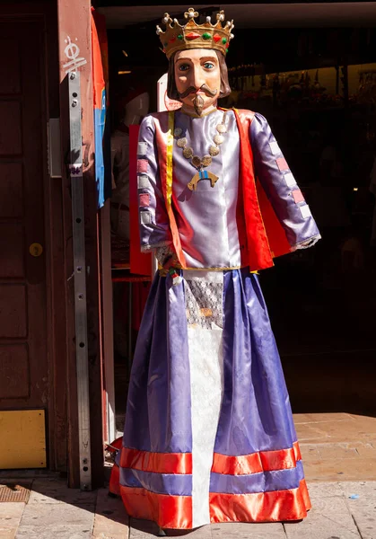 西班牙潘普洛纳 7月31日 潘普洛纳圣菲米诺庆祝活动中使用的巨人偶套装 — 图库照片