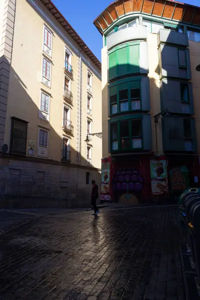 Pamplona Spanien Juli Blick Auf Die Antike Straße Frühen Morgen — Stockfoto