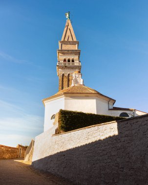 Piran şehirde Adriyatik Denizi, önemli turistik mekanlara Slovenya, Europe.