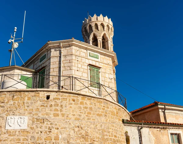 Faro Nella Città Pirano Sul Mare Adriatico Una Delle Principali — Foto Stock
