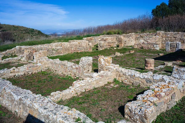 Παλαιοί Τοίχοι Αρχαίων Κτιρίων Αρχαιολογικός Χώρος Της Παλιάς Πόλης Της — Φωτογραφία Αρχείου