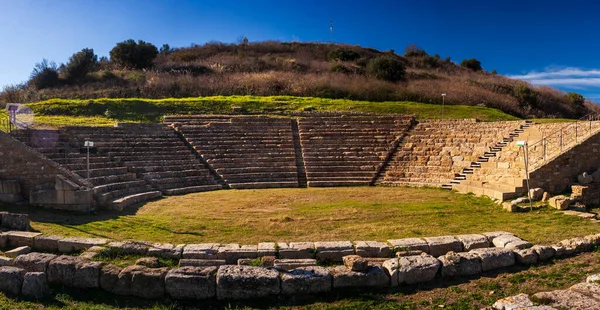 Yunanistan Morgantina Arkeolojik Sahasının Panoramik Görüntüsü Talya Nın Sicilya Kesiminde — Stok fotoğraf