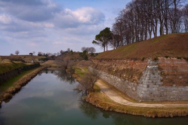 Palmanova 'nın Surlarının Manzaralı Manzarası, İtalya