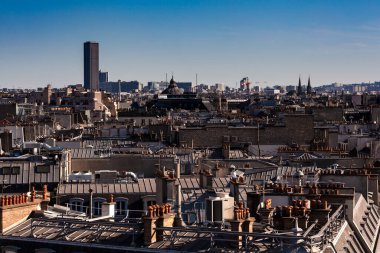 Paris, Fransa 'nın Panoramik Üst Manzarası