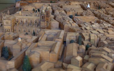 Navarra Kraliyet ve Genel Arşivi 'ndeki Pamplona şehrinin modeli